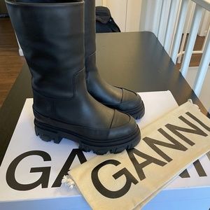 Ganni Leather Chelsea Boot